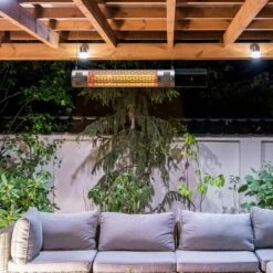 Outsunny 1500W Electric Halogen Heater Garden Warmer Wall Mount Remote Control -Outsunny store 8684615 3