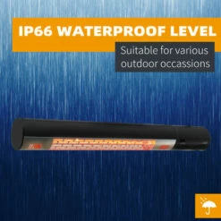 Outsunny 1500W Electric Halogen Heater Garden Warmer Wall Mount Remote Control -Outsunny store 8684615 5