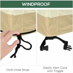 Outsunny Furniture Rain Cover 3 Seater Garden Rattan Chair Bench Waterproof Dust 6 Outsunny Furniture Rain Cover 3 Seater Garden Rattan Chair Bench Waterproof Dust -Outsunny store 9194813 5