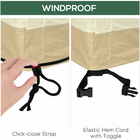 Outsunny Furniture Rain Cover 3 Seater Garden Rattan Chair Bench Waterproof Dust Outsunny Furniture Rain Cover 3 Seater Garden Rattan Chair Bench Waterproof Dust -Outsunny store 9194813 5