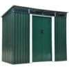 Outsunny Garden Shed Outdoor Storage Tool Organizer W/ Double Sliding Door -Outsunny store 9194815 1