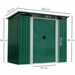 Outsunny Garden Shed Outdoor Storage Tool Organizer W/ Double Sliding Door -Outsunny store 9194815 2