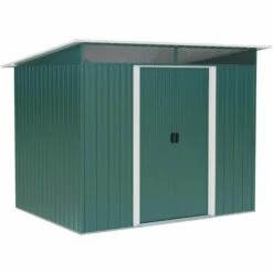 Outsunny Garden Shed Outdoor Storage Tool Organizer W/ Double Sliding Door