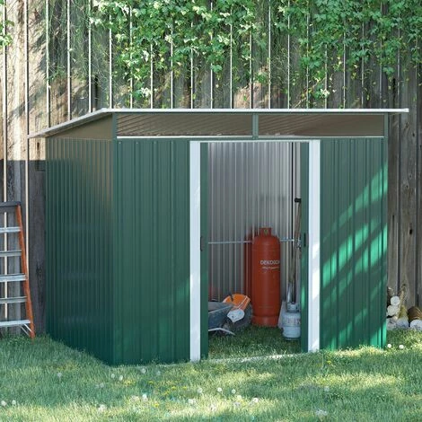 Outsunny Garden Shed Outdoor Storage Tool Organizer W/ Double Sliding Door 5 Outsunny Garden Shed Outdoor Storage Tool Organizer W/ Double Sliding Door - Image 3
