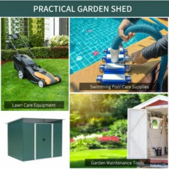 Outsunny Garden Shed Outdoor Storage Tool Organizer W/ Double Sliding Door 11 Outsunny Garden Shed Outdoor Storage Tool Organizer W/ Double Sliding Door -Outsunny store 9194817 5