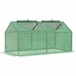 Outsunny Mini Greenhouse Small Plant Grow House W/ PE Cover Windows For Outdoor